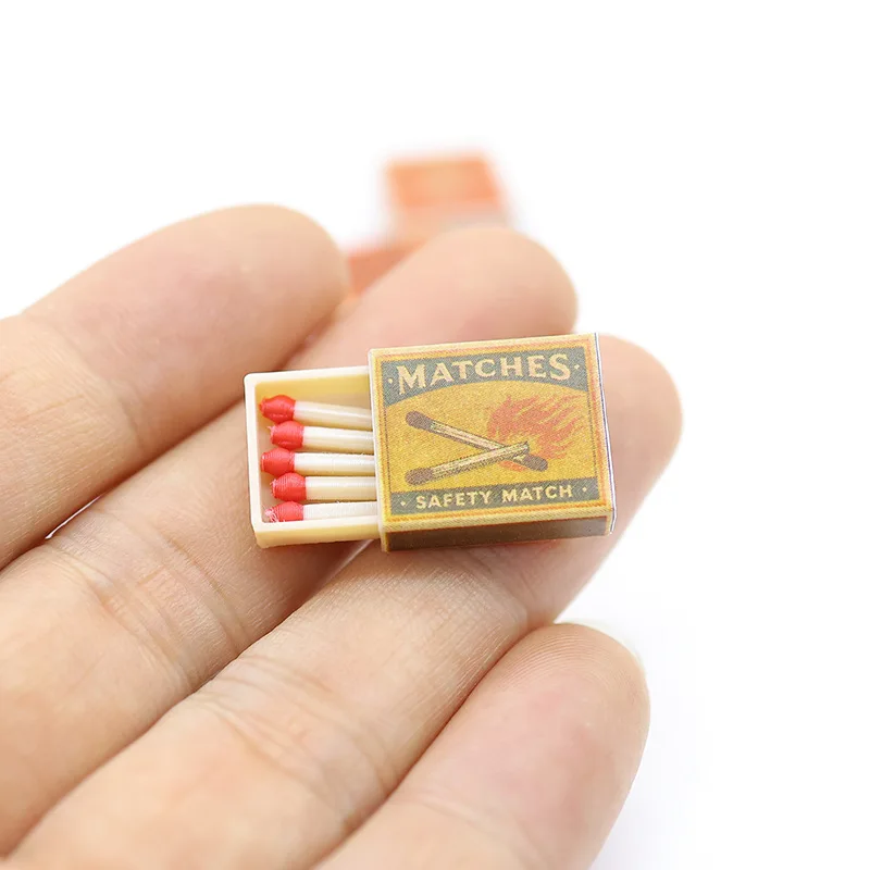 1set Mini Matchbox Tiny Miniature Match Box Model Creative Desktop Micro Scene Dollhouse Decoration Home Decor
