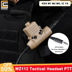 WADSN U94 Tactical Headset PTT 7.0 Cable Plug For Civil Headphone TAC Copy Comtac Sordin Earphone Baofeng Motorola Accessories