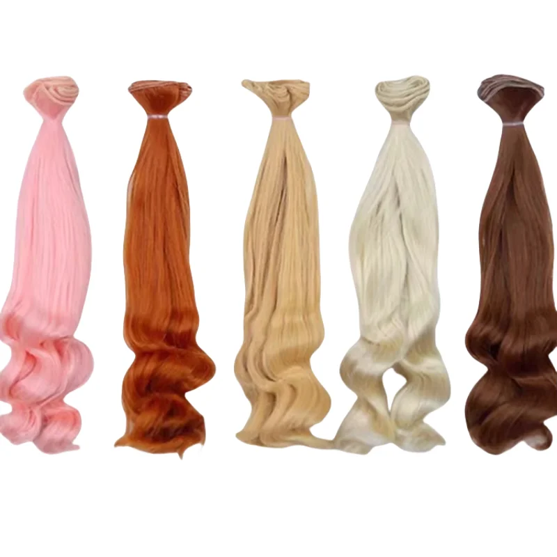 25cm BJD Doll Wigs Bundles SD Ye Luoli Chole Body Waves Mini Tresses High Temperature Silk Hair Multi Colors Doll Accessories