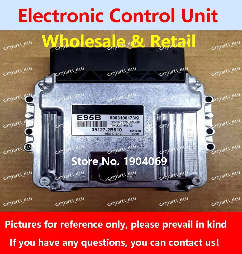 

39127-2B610 E95B ECU 39131-2B33T 457 для Hyundai Elantra MEG17.9.12 Компьютер двигателя автомобиля 39129-2B120 GA2 Плата 39127-2B770 E47B