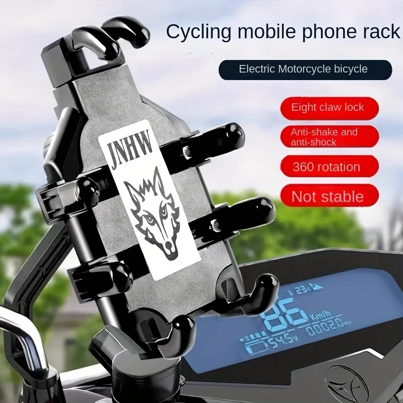 Motorcycle Phone Holder 360° Rotatable Adjustable Holder Shock and Vibration Resistant Design for Bikes Scooters Motorcycle