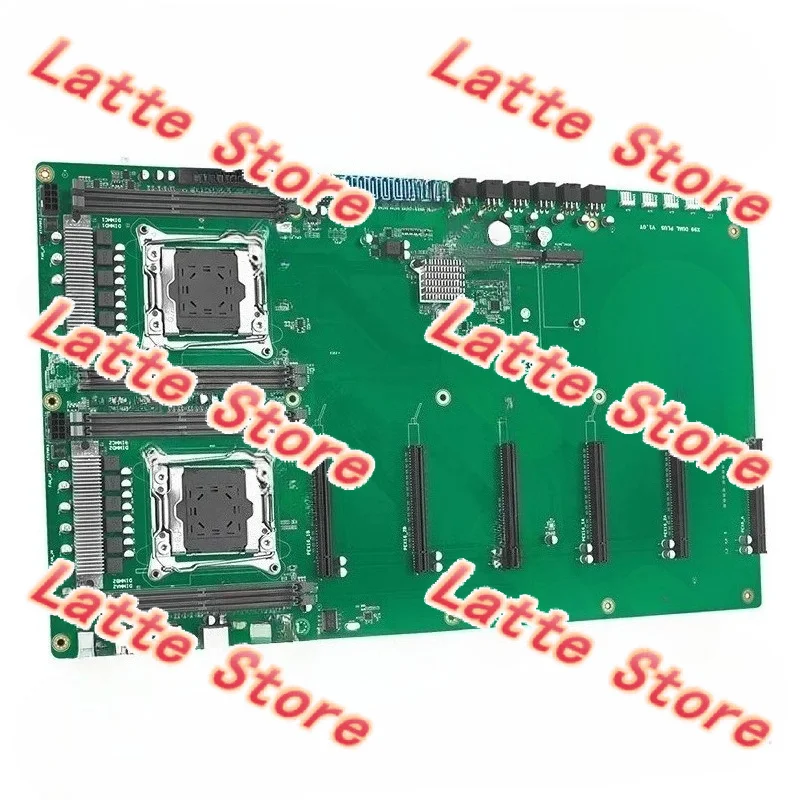 X99 Dual-Socket PLUS Motherboard LGA2011-3 Processor DDR4 Memory 6 PCIe Graphics Card Slots Wide Spacing