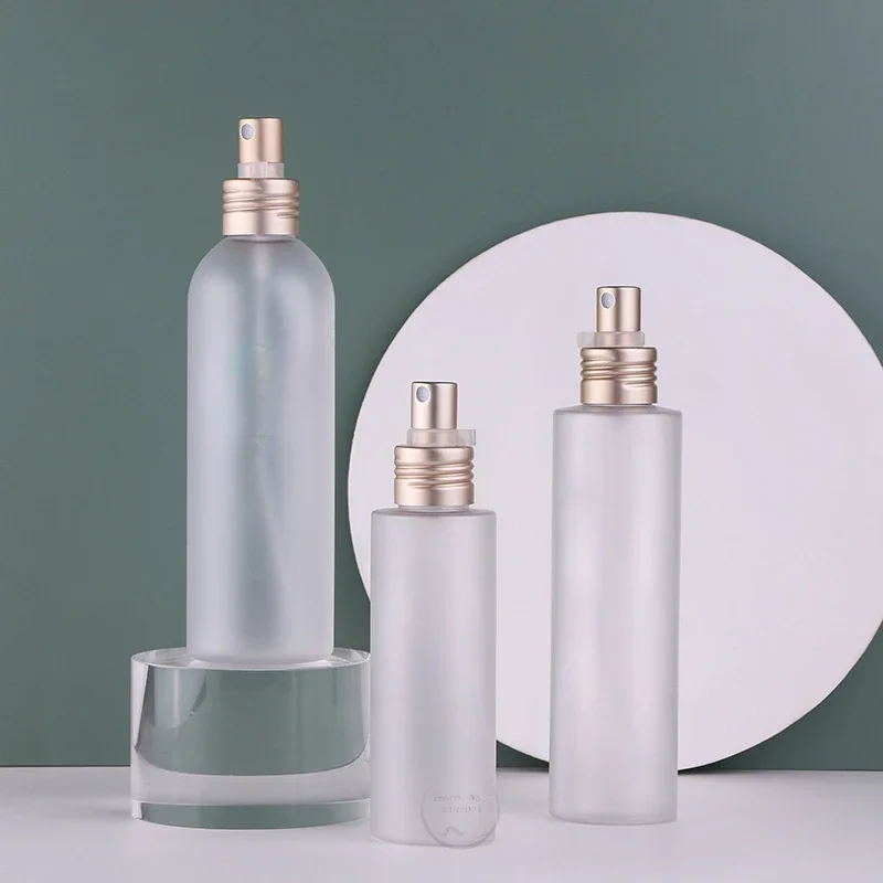 New 100/150/200ml PET Spray Bottle Pump Bottle Frosted Plastic Perfume Atomizer Fine Mist Disinfection Atomizer Refillable