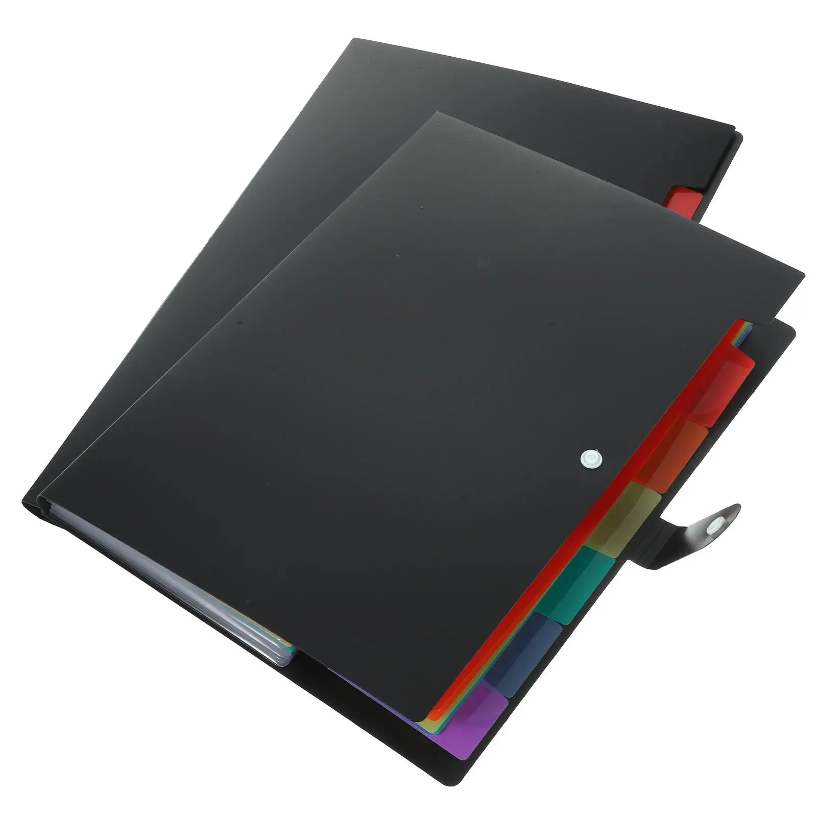 2PCS A4 File Folder 7 Dividers Colorful Organizer Filing Box With Dividers Documents Bills Storage Office School Use