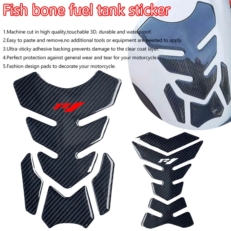 

3D наклейка для мотоцикла, защитная накладка на топливный бак, наклейки для YAMAHA YZF R1 YZFR1
