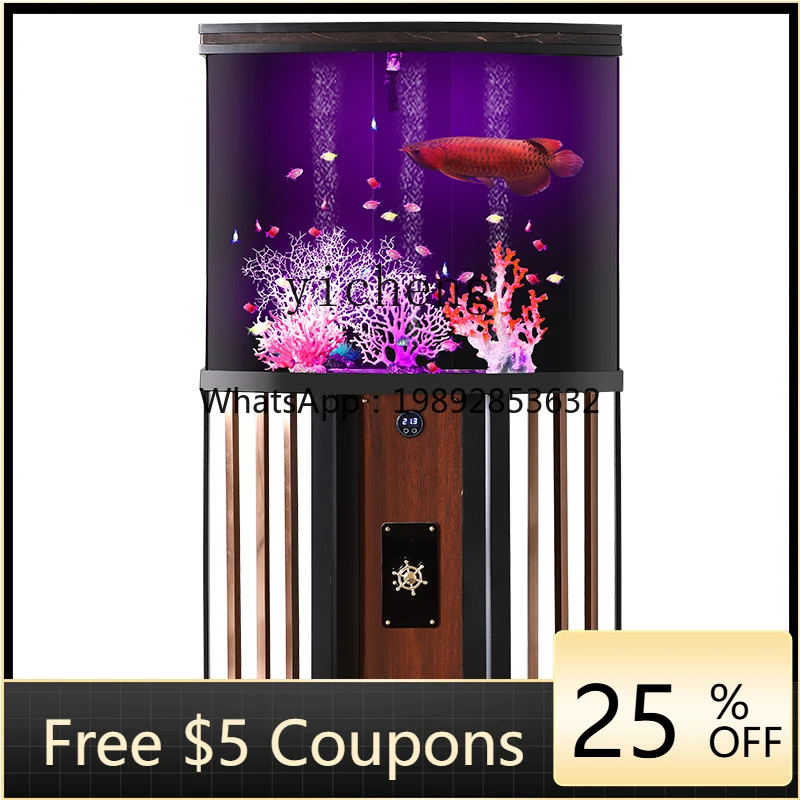 

ZYY new screen fish tank living room large entrance water-free acrylic bottom filter fish tank