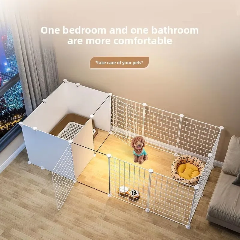 Indoor Pet Gate Fence Barrier Divider Door Pet Supplies Fence Modular Pet Fence Indoor Dog Enclosure Toilet Area Small Breed