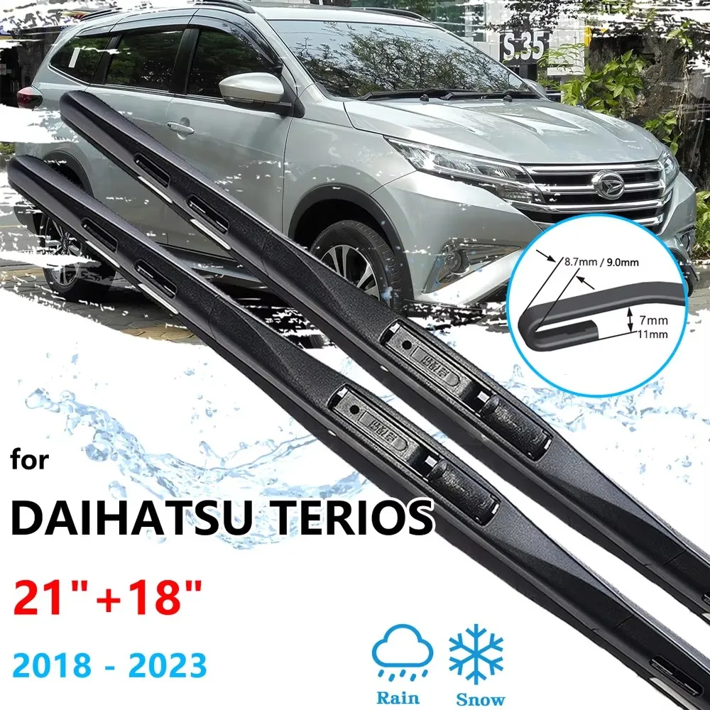 Escobillas Limpiaparabrisas Delanteras para Daihatsu Terios Toyota Rush F800 F850 MK3 2018~2023, Accesorios para Auto