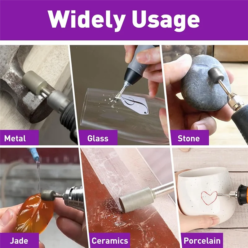 

Classy-Stone Carving Set Diamond Grinding Bit Compatible With For Dremel, 50Grit 24PCS Polishing Kit Diamond Bits