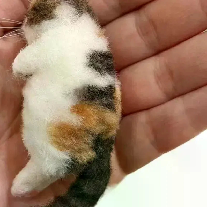 NUEVO Kit de Fieltro de Lana de Oveja para Gatos, Material Hecho a Mano para Principiantes, DIY, Simulación de Animales, Regalos Creativos