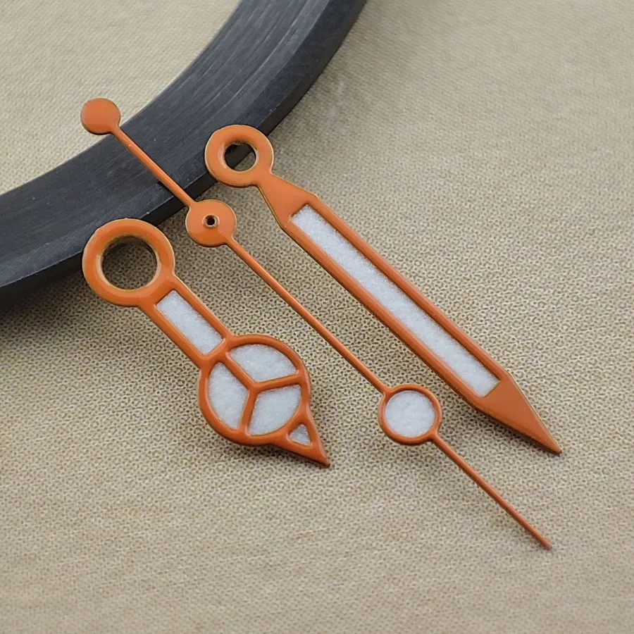 Relógio luminoso verde ponteiro mãos, relógio acessórios, NH35, NH36, 4R, movimento 7S