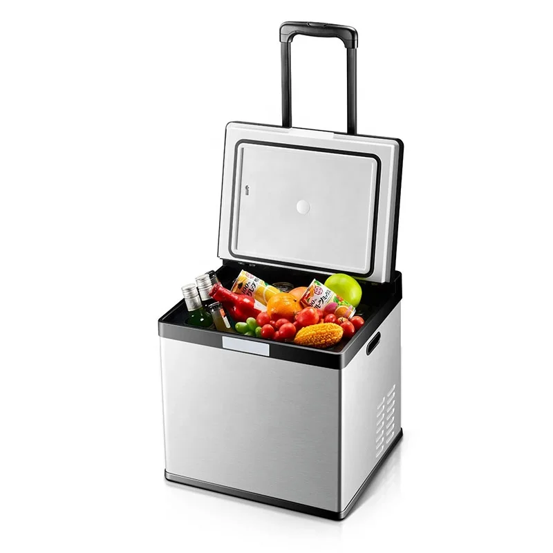 12V/24V Dual Zone Car Refrigerator, Compressor Powered Portable Freezer, -Adjustable for SUV RV Truck Home Use