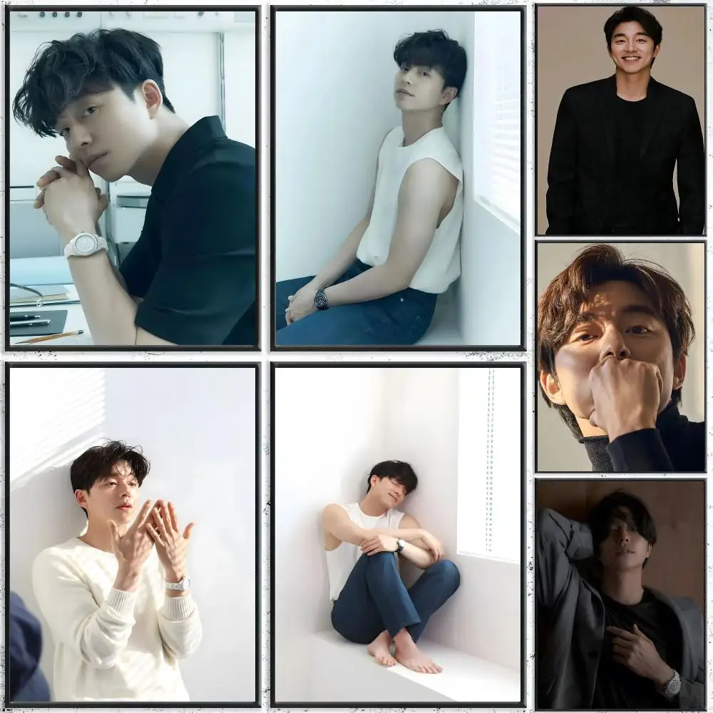Actor Gong Yoo Poster Self-Adhesive Waterproof Wall Stickers, Coffee Bar Home Wall Decor