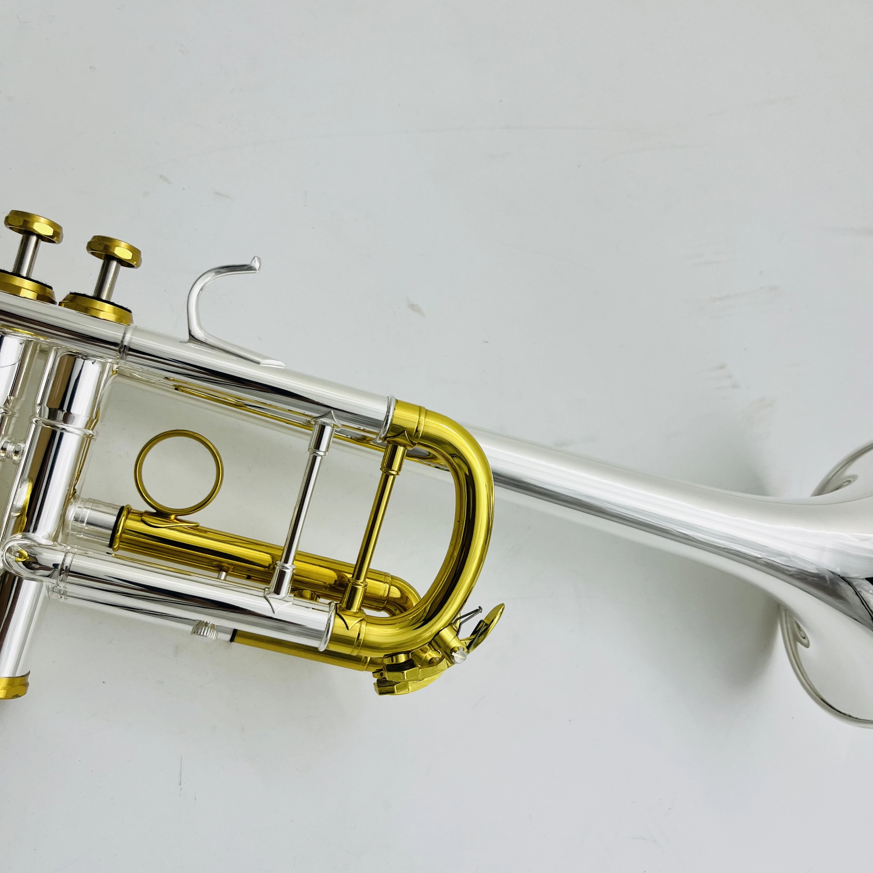 C Tune Trumpet Brass Sliver Plated Professional Instruments With Trumpet Nozzle Case