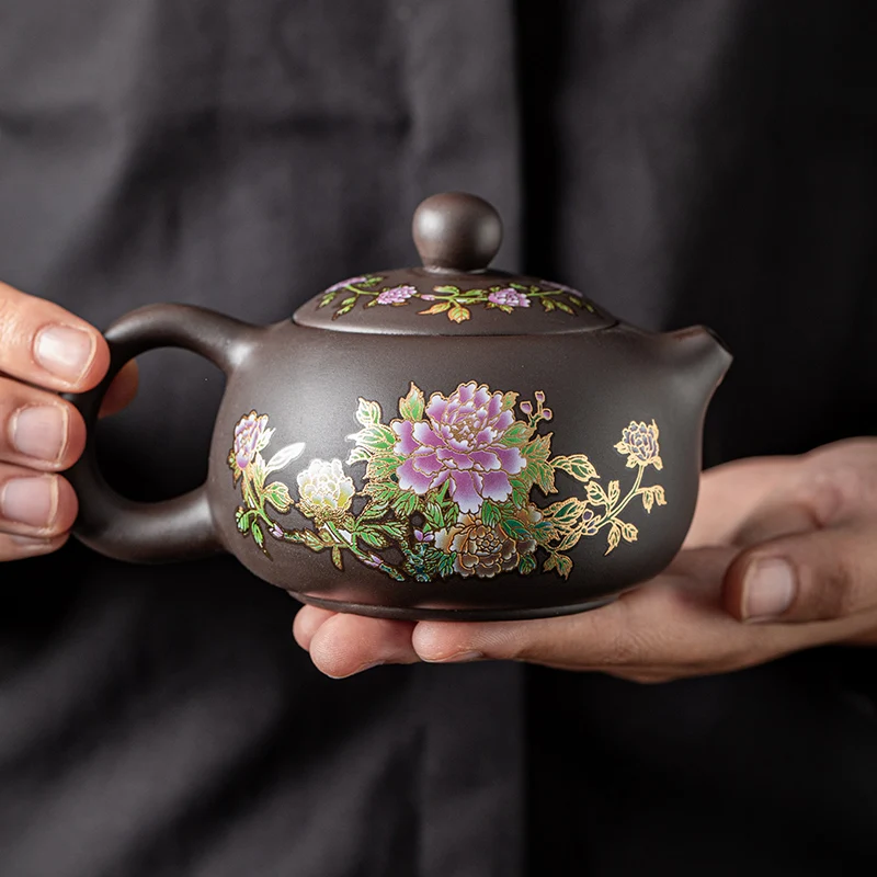 Purple Clay Tea Pot for Home Use Personal Single Tea Brewing Pot Color Changing When Heated Xi Shi Feng Ming Pot Smooth Water...