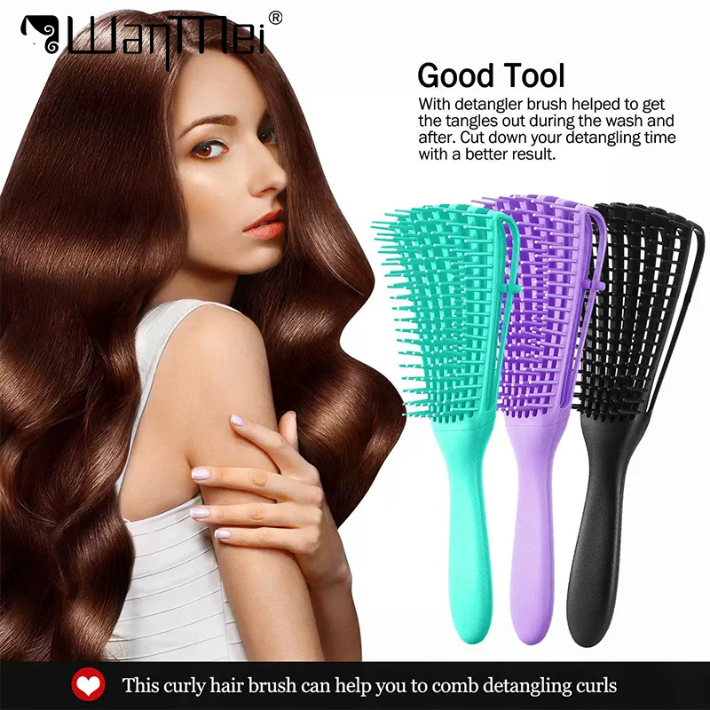 1pcs Detangling Hair Brush Gentle Scalp Massage Comb Anti-frizz Octopus Hollow Hairbrush Hair Styling Tools Salon