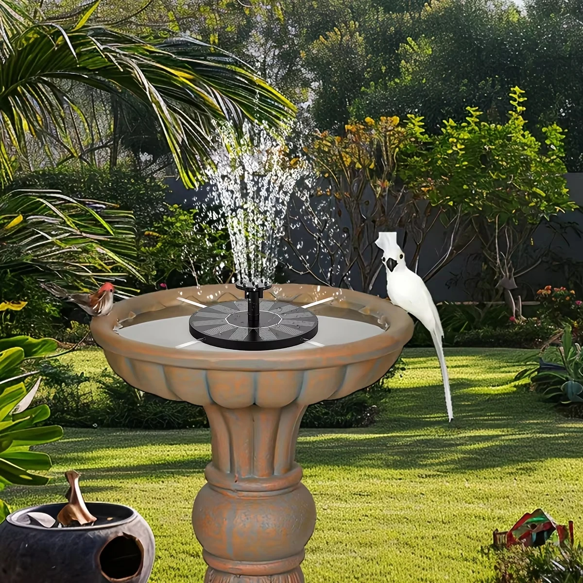 1.5W Solar Powered Floating Fountain Pump Kit 8 Nozzles Accessories, Eco-Friendly Solar Water Pump, Outdoor Garden Pond Swimming view 5