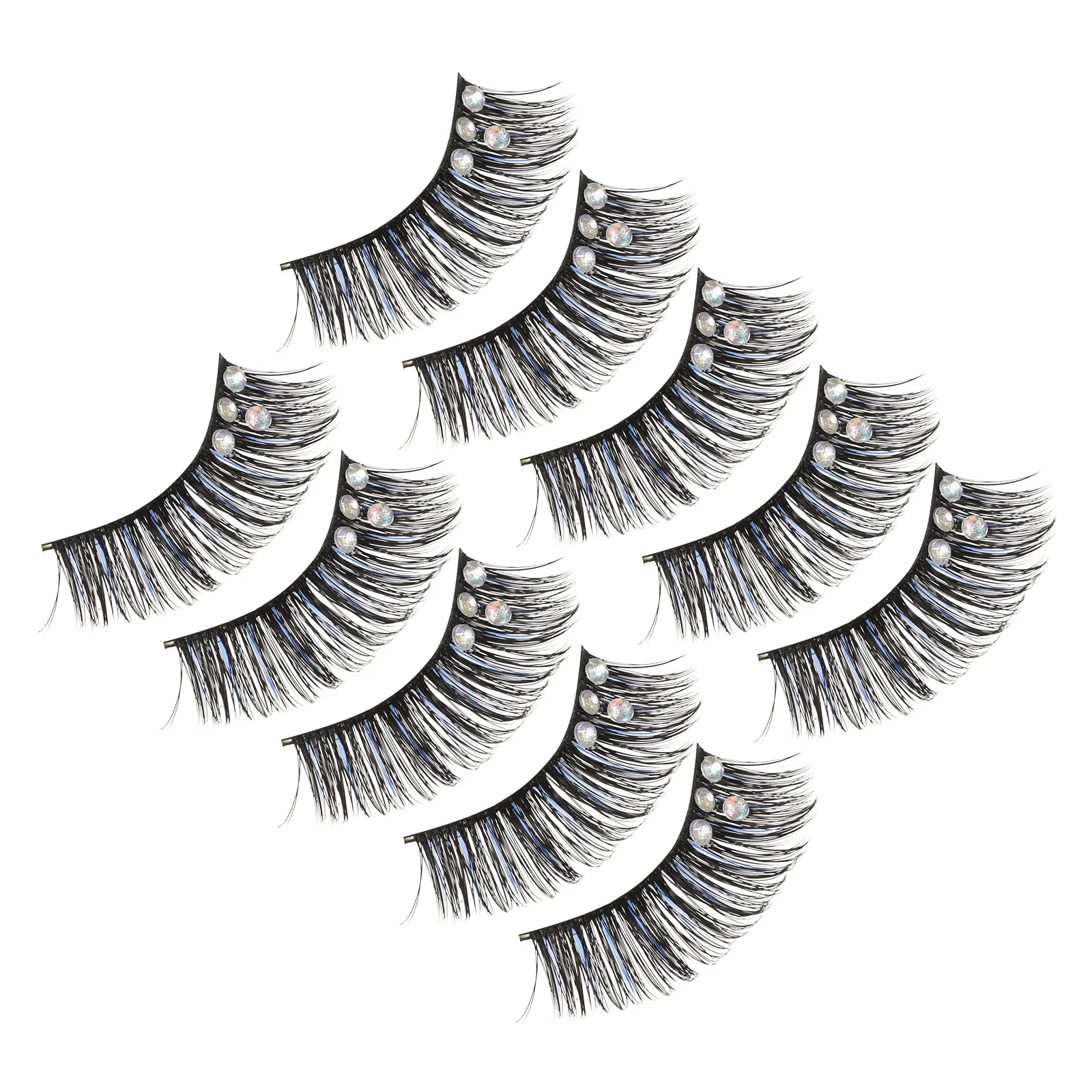 

5 Pairs Stage Eyelashes False Eyelashess Faux Fake Tools for Strips Hardcore Women