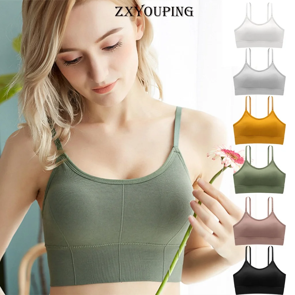 Sling Wrapped Breast Beautiful Back Girls Seamless Bra Adjustable Shoulder Straps Sports Gathering No Steel Ring  Underwear