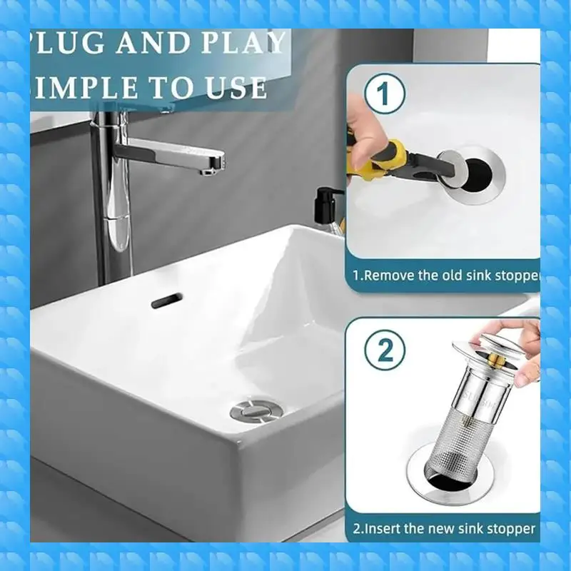 

ETRT Универсальный для ванной комнаты, кухни (3 шт.), сливной фильтр для кухонной раковины, пробка для раковины в ванной комнате