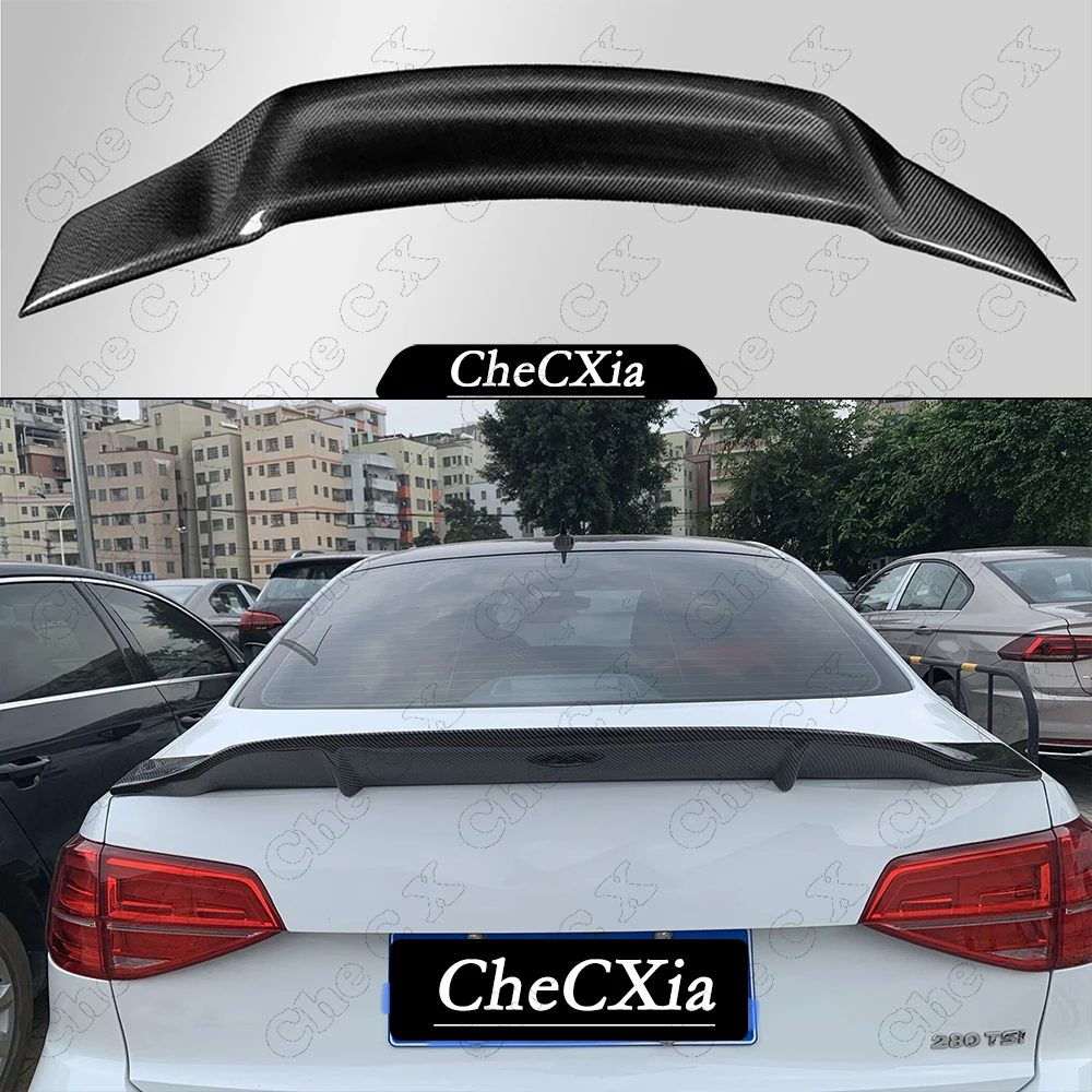 

For 2012-2018 Volkswagen Sagitar Jetta MK6 Highquality Fiberglass Rear Spoiler Trunk Lid Diffuser R Styl Gloss Black Spoiler