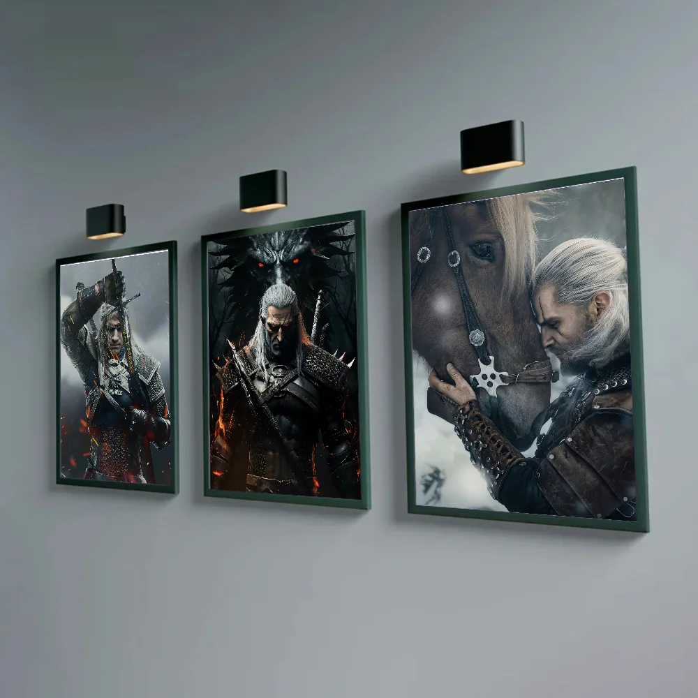 T-The W-Witchers 3 Game Poster Poster Home Room Decor Livingroom Bedroom Aesthetic Art Wall Painting Stickers