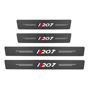 Carbon -Car Carbon -Kennzeichnung, Beschützerstreifen für Peugeot 206, 207, 208, 306, 307, 308, 406, 408, 2008, 5008, 4 Pces 8 Hauptaufkleber Peugeot 308 - №8