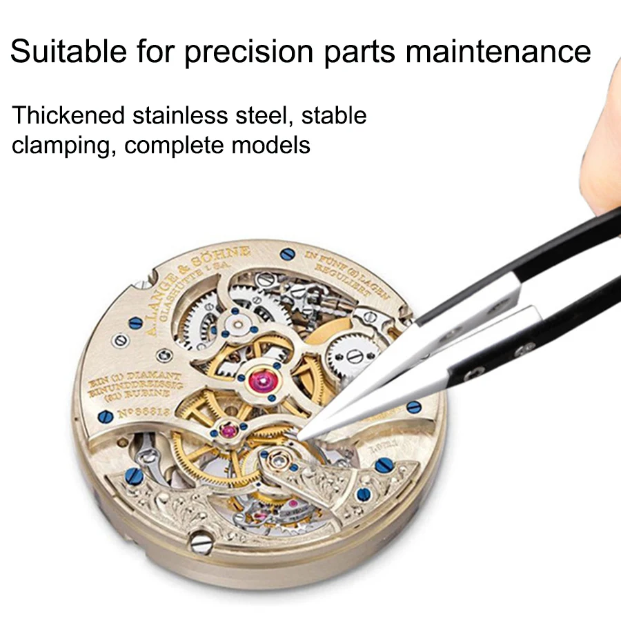 Stainless Steel Ceramic Tweezers with Sleeve 1.0MM Repair Tool Kit for Electronics / Jewelry / Fine Crafts
