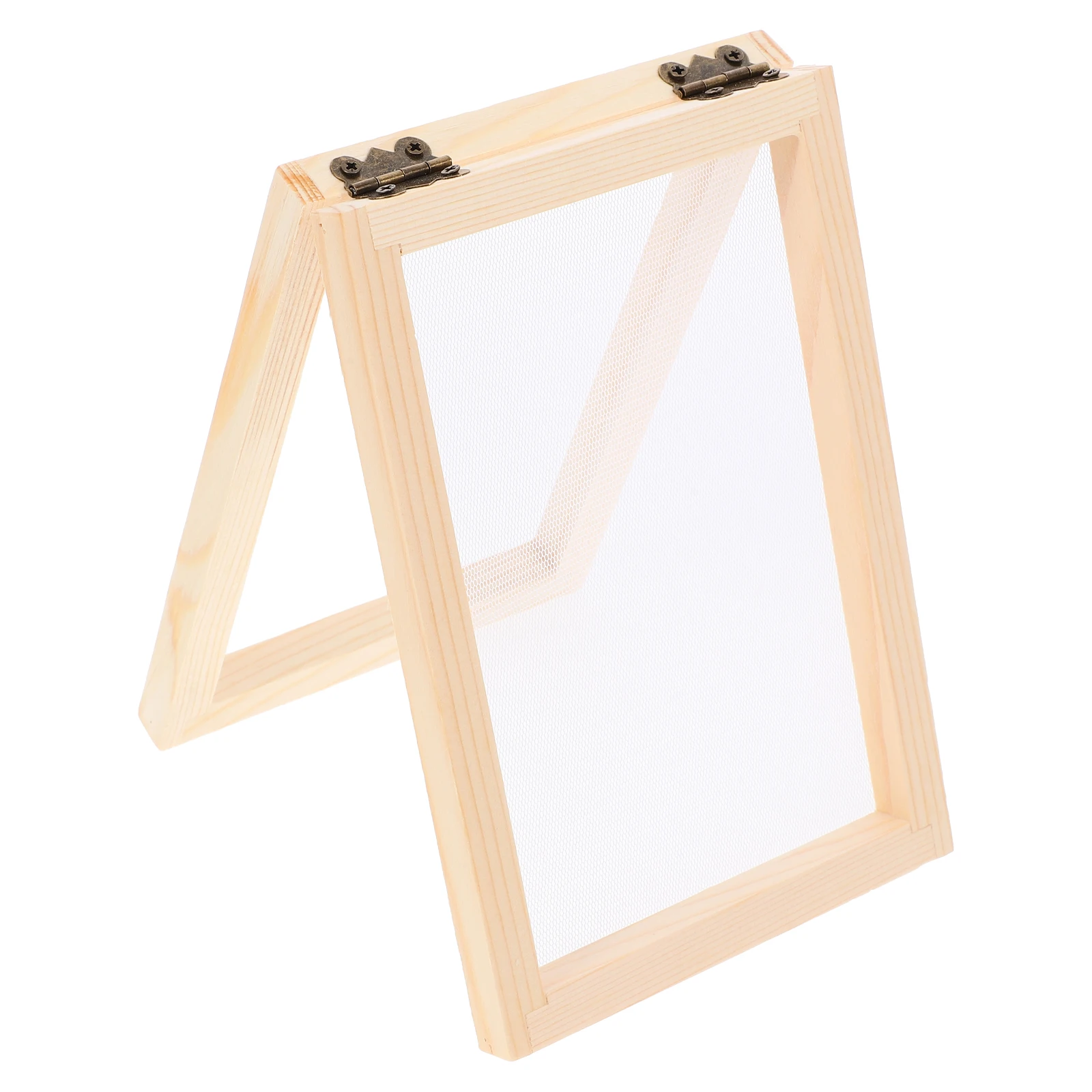 

Wood Art Picture Frame Material Package Frames for Paper Making Card Handmade Supplies Screen Kit Light Brown Craft Kits Child