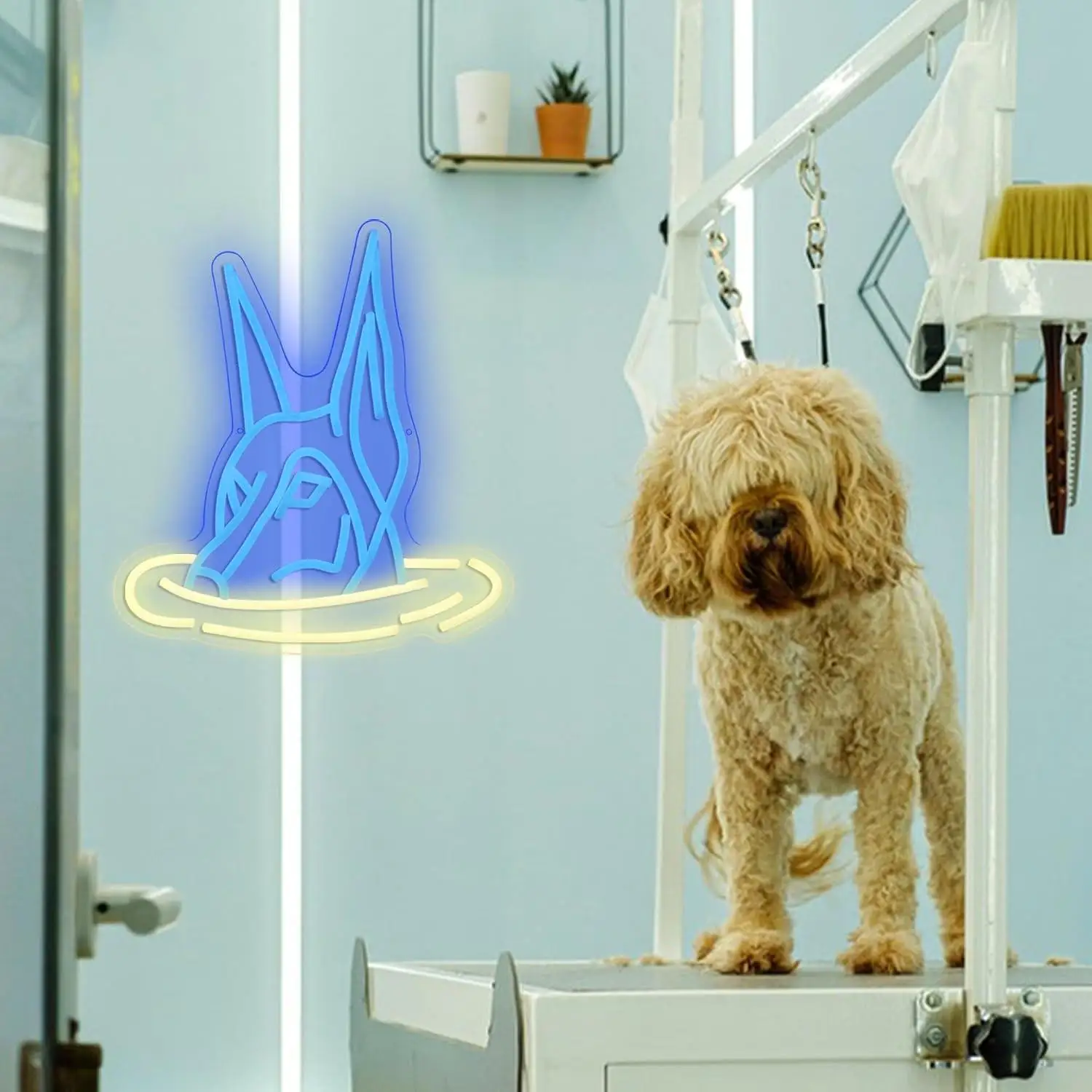 Doberman Dog Neon Sign USB Dimmable LED Light For Pet Shop Cafe Bar Bedroom Animal Themed Event Business Wall Decoration Gifts