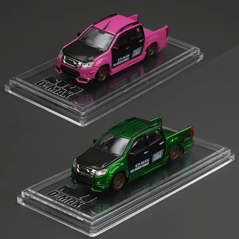 

BMC 1:64 D-MAX 2018, пикап, Малайзия, выставка, ограниченная серия, литая под давлением диорама, модель автомобиля, коллекция игрушек