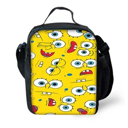 Lustige S-Spongebobs Patricks Star Kind isoliert große Kapazität Tasche für Jungen Mädchen Student im Freien Picknick Thermo kühler Lunchbox