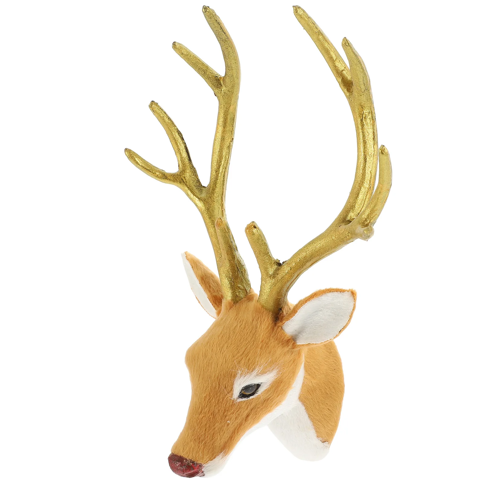 

Simulated Deer Head Decoration Brown Christmas Photo Props Reindeer nament Party Xmas Tree Indoor Holiday Room Decorations