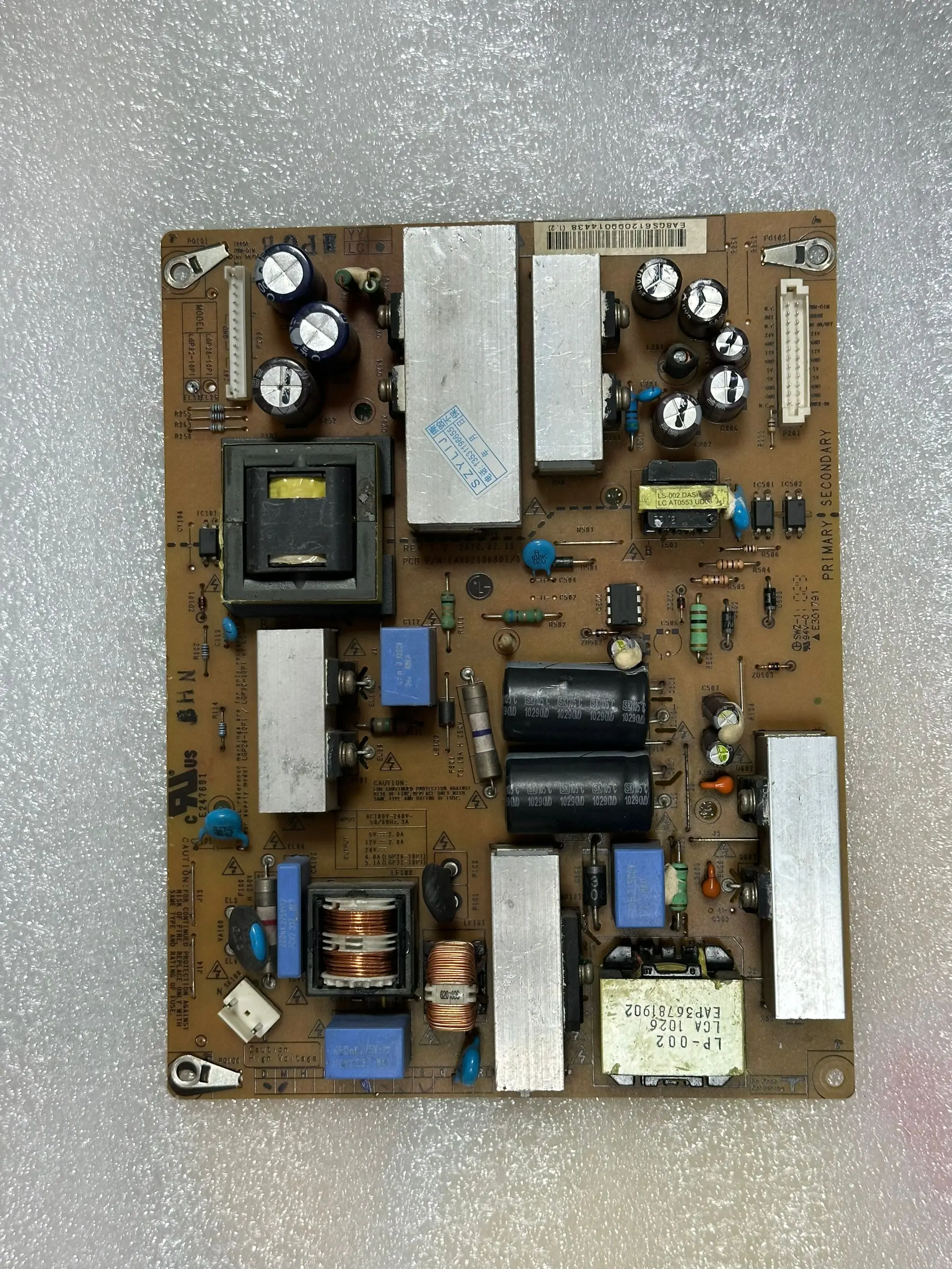 

EAX62106801 32LH20RC-TA LGP32-10PI power supply board