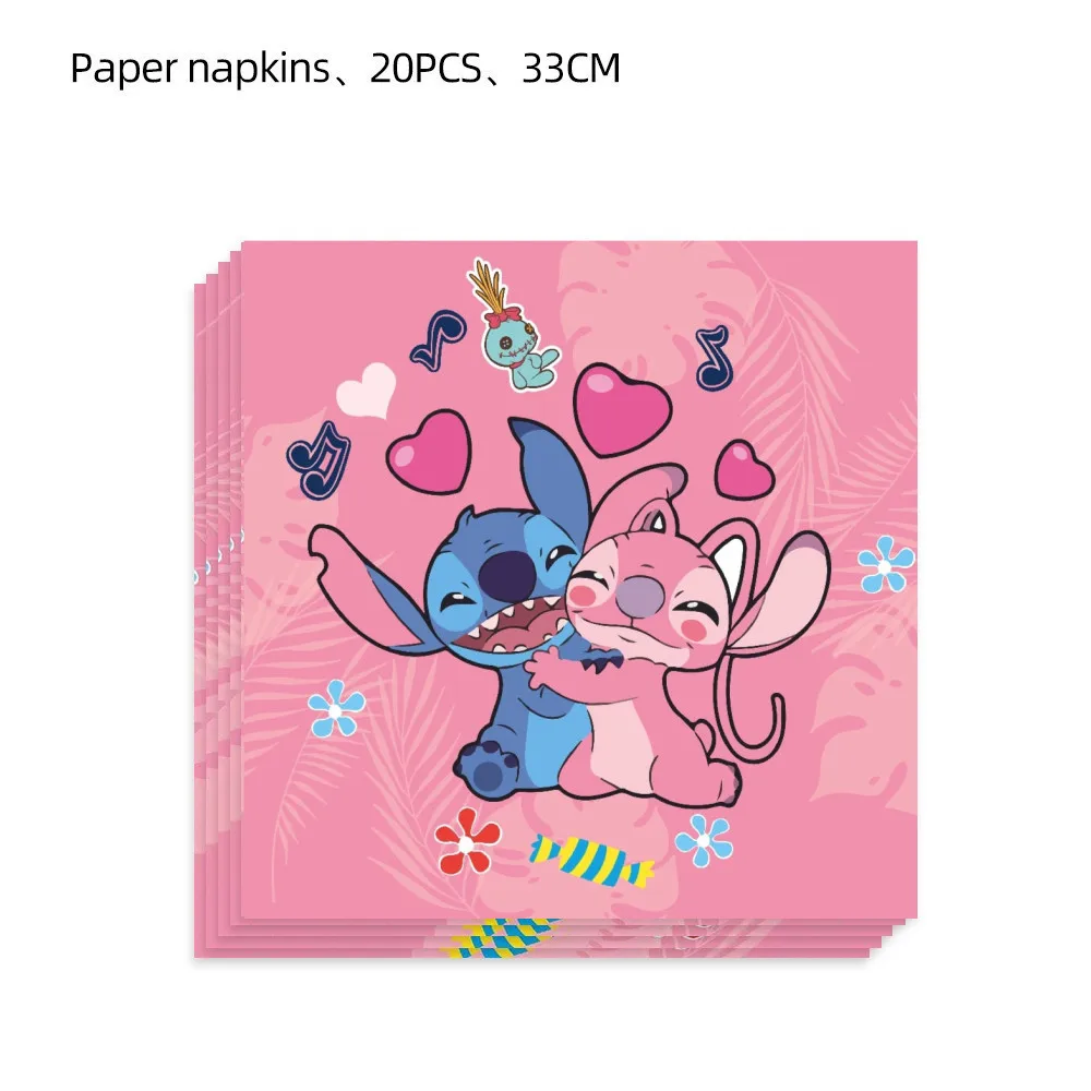 Lilo and Stitch Birthday Party Decoration Girl Boy Disposable Tableware Tablecloth Candy Bag Plate Paper Cup Supplies Kit image 5