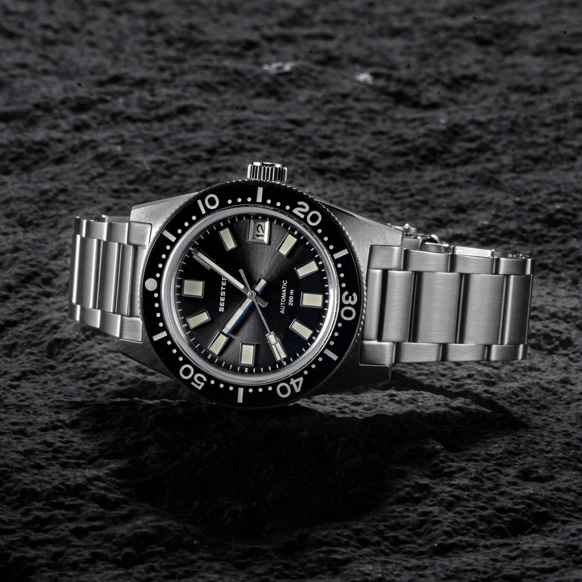 SEESTERN 62MAS Diving Watch Men Automatic Mechanical Wristwatch Luminous Bezel Waterproof NH35 Movement Sapphire Glass Bracelet