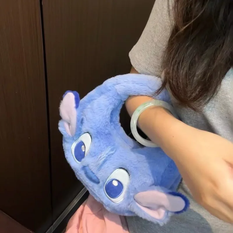 

Miniso новые плюшевые сумки Disney Лило и Ститч, милые Мультяшные маленькие круглые сумки на молнии, милые ручные сумки для кукол, японская сумка для девочек