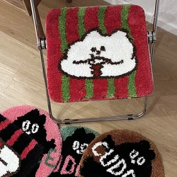 Cartoon Tufting Seat Cushion Mat Soft Square Round Cute Letters Chair Sofa Pad Colorful Home Office Warm Decor