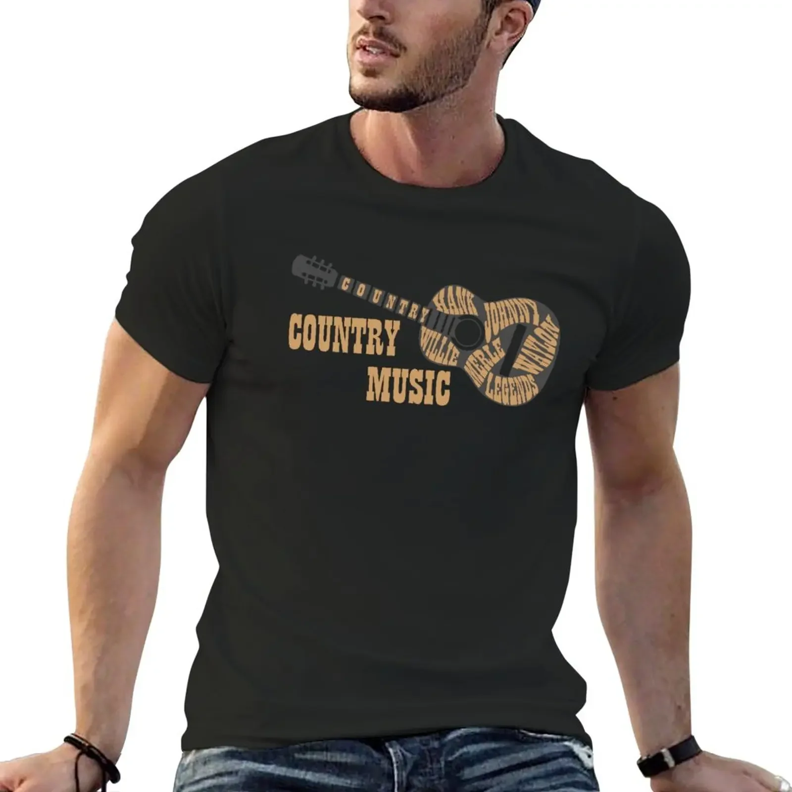 Country Music Legends Country Fans Guitar T-Shirt Short sleeve mens graphic t-shirts big and tall