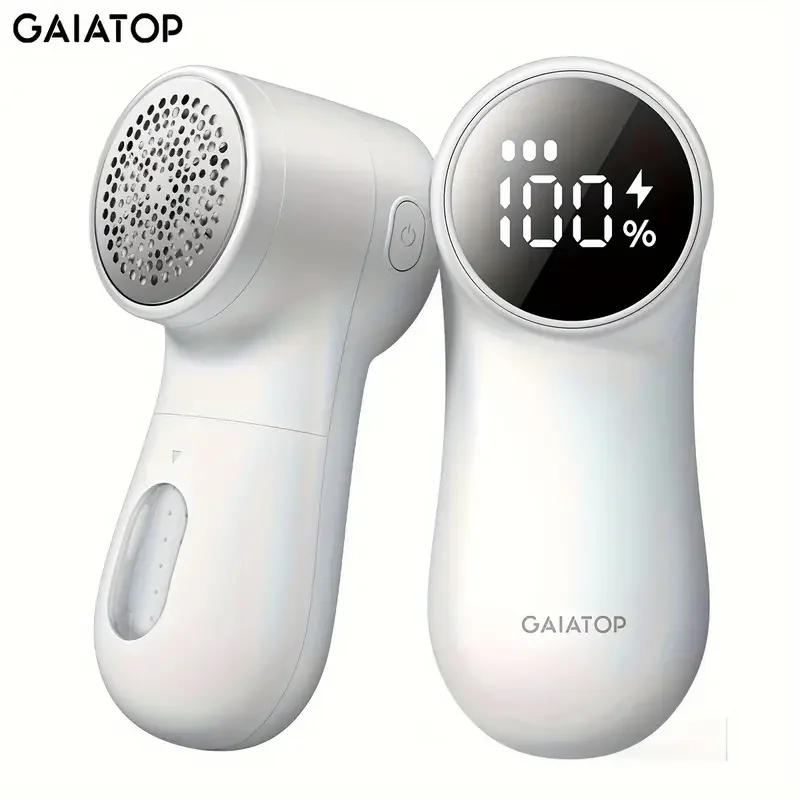 GAIATOP เครื่องโกนหนวดผ้าแบบชาร์จไฟได้, เครื่องกําจัดลูกบอลจอแสดงผลดิจิตอลอัจฉริยะ, เครื่องกําจัดขนเสื้อกันหนาวแบบควบคุมด้วยตนเอง, USB