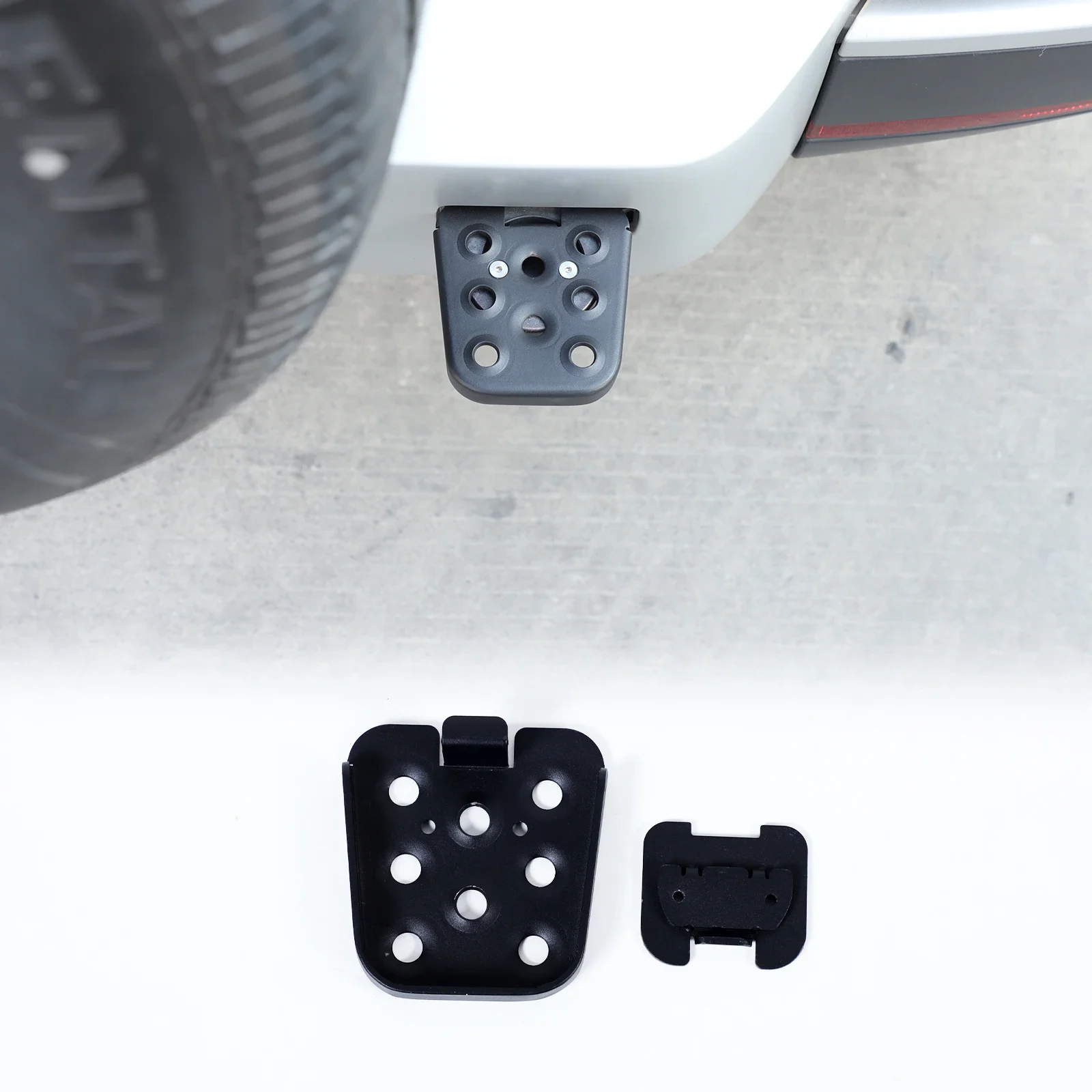 

Для Land Rover Defender 90/110/130 2020-2025 углеродистая сталь автомобильный задний крючок для прицепа и крюк верхняя педаль модификация аксессуары