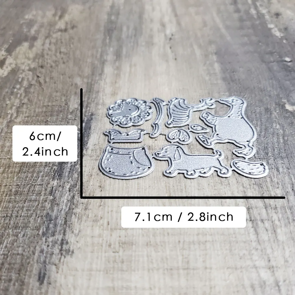 Halloween Thanksgiving Gans Wurst Hund Metall-Stanzformen Scrapbooking Schablone Stanzformen Kartenherstellung Basteln Prägung Neue Stanzformen – Detail 20