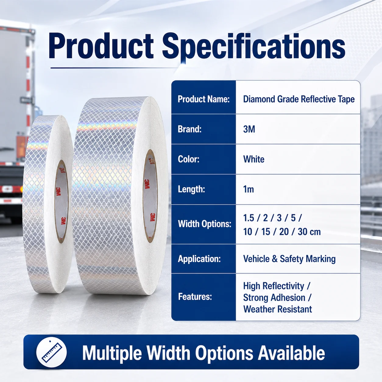 3M 4090 Diamond Grade DG3 Reflective Sheeting High Visibility Prismatic Film For Road Traffic Signs 1.5-30cm X 1m - view 5