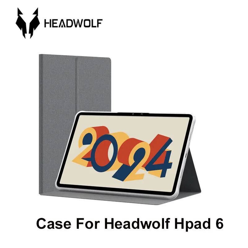 

HEADWOLF HPad6 Case Silicone Protective Case Shockproof Transparent Pure Color PU Folding Case Tablet Accessories