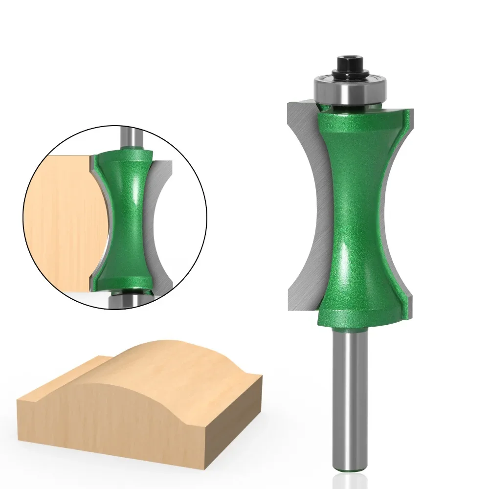 

1PC 8MM Shank Milling Cutter Wood Carving Half Round Bit Convex Edging Bits for Wood End Mill Woodworking Tool Milling Cutter
