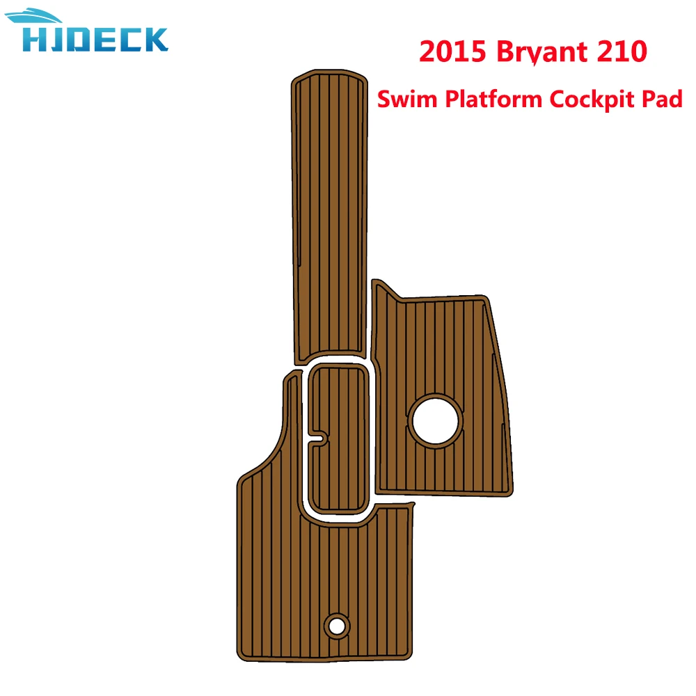 2015 Bryant 210 Yacht Boat Swim Platform Cockpit Pad Teak EVA Foam Boat Decking Carpet Pad Customizable