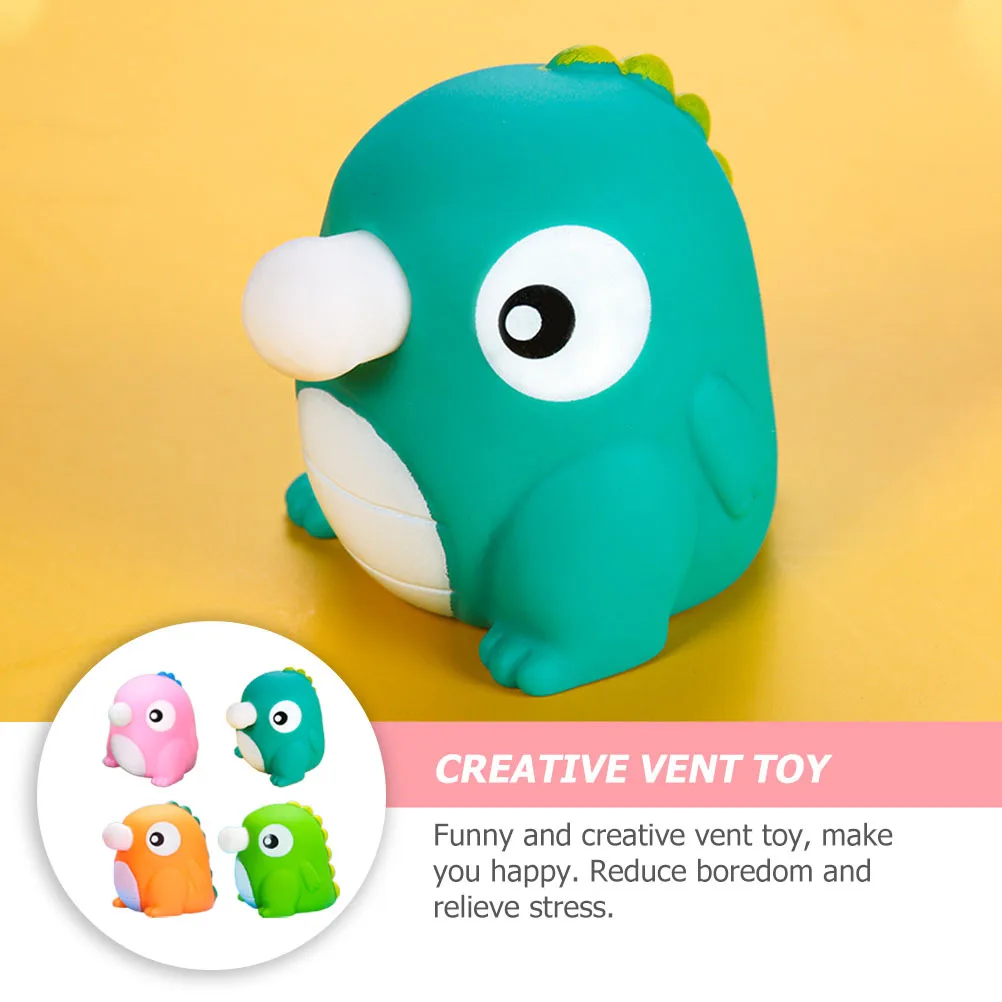 

4Pcs Funny Dinosaurs Stress Relief Vent Balls Creative Squeeze Prank Playthings for Office Gift Dinosaurs Toy