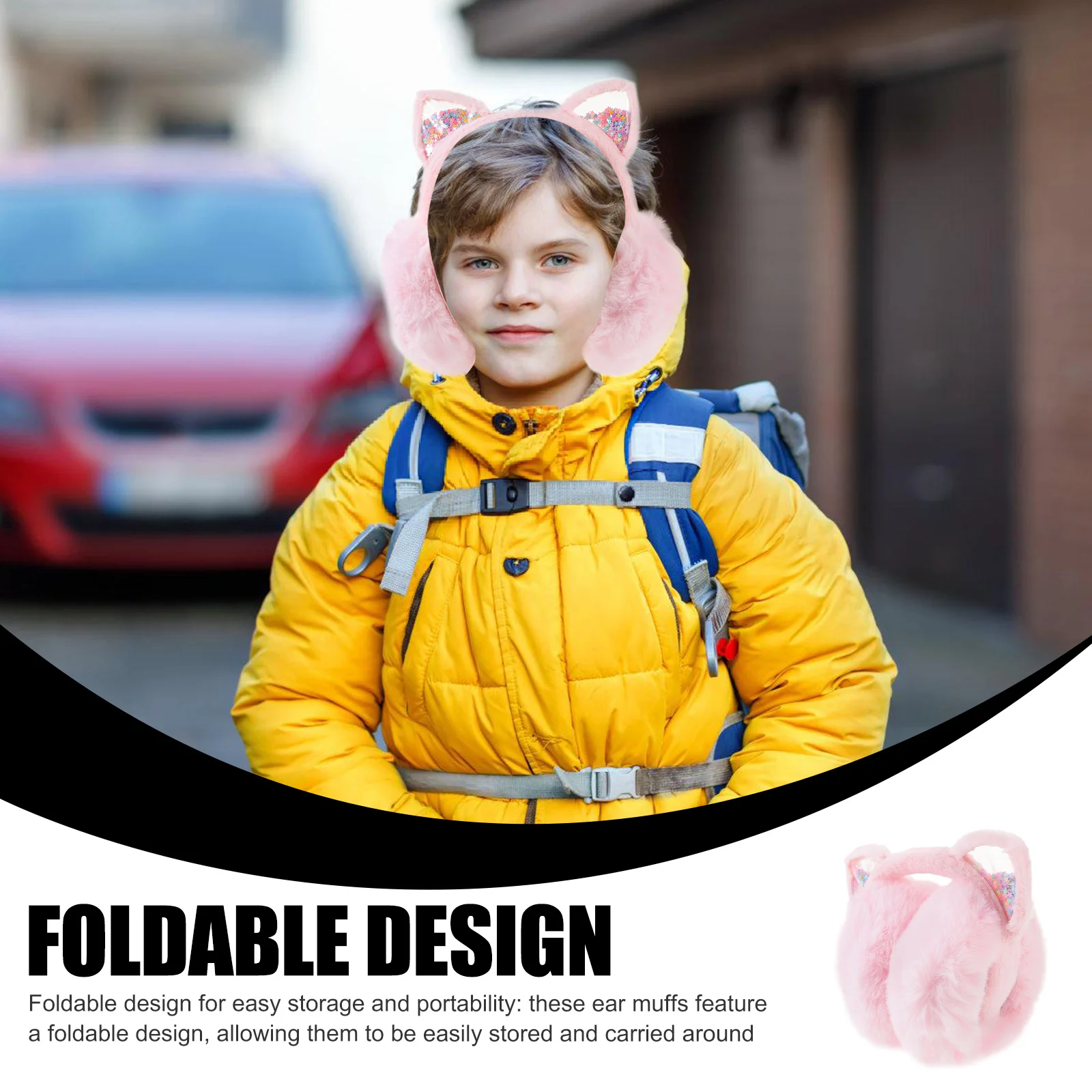 

Children Soft Acrylic Ear Muffs Foldable Warm Ear Warmers Winter Outdoor Cold Weather Ski Accessories Earmuffs for Women Winter