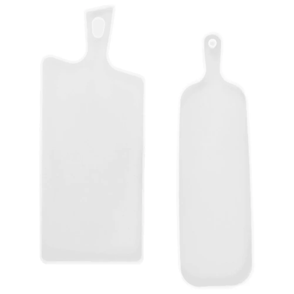

2pcs Silicone Tray Molds Jewelry Epoxy Casting Diy Craft Resin Tray Mold Handle For Home Office Gift Making Glitter Beads