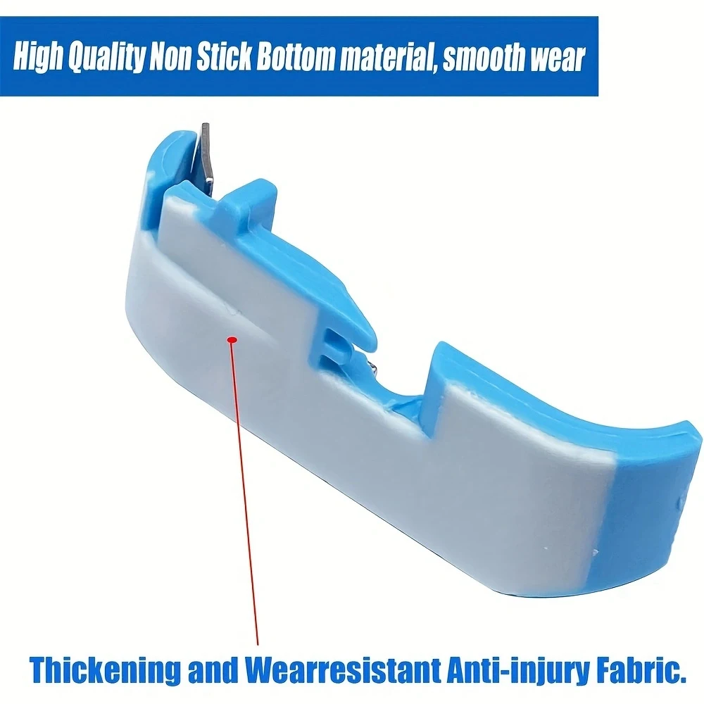 2 PCS Plastic Wear-Resistant Bottom Plate Presser Foot #T253E Four Thread Edging Shoulder Strap Pressure Foot Sewing Accessories